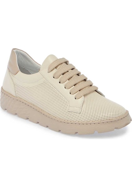 Beyaz Hakiki Deri Kadın Sneaker - K24I1AY67349-A26