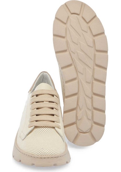Beyaz Hakiki Deri Kadın Sneaker - K24I1AY67349-A26 fırsatları