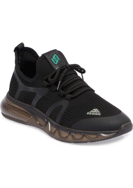Siyah Vegan-Tekstil Erkek Sneaker - E24I1AY56871-I46 Siyah