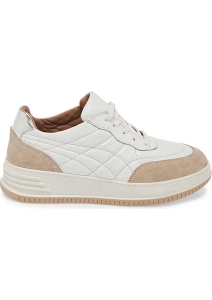 Bej Hakiki Deri Kadın Sneaker - K24I1AY67346-Q2F