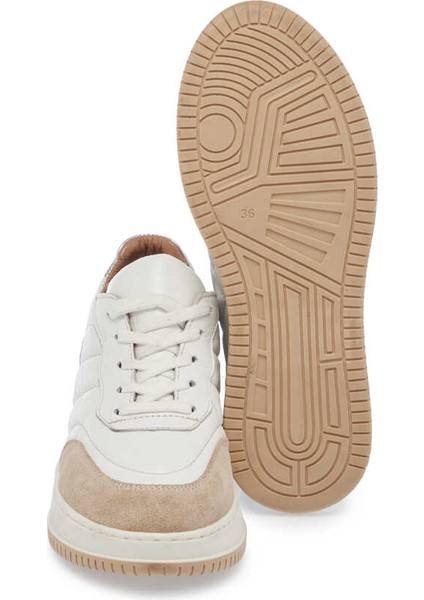 Bej Hakiki Deri Kadın Sneaker - K24I1AY67346-Q2F