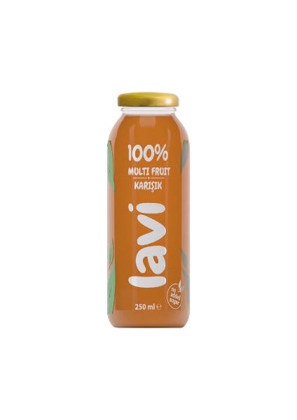 %100 Karışık Meyve Suyu 250 ml Cam Şişe x 12 Adet