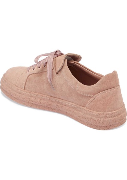 Pudra Hakiki Süet Deri Kadın Sneaker - K24I1AY67324-A47