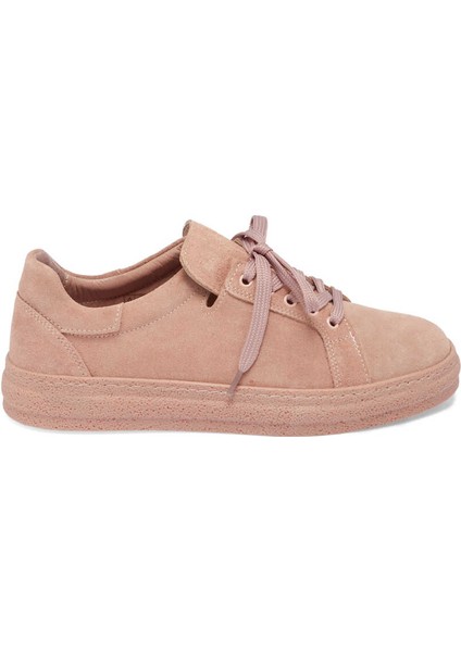 Pudra Hakiki Süet Deri Kadın Sneaker - K24I1AY67324-A47