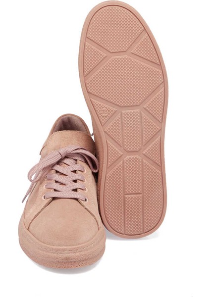 Pudra Hakiki Süet Deri Kadın Sneaker - K24I1AY67324-A47