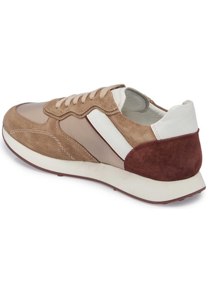 Bej Deri-Tekstil Erkek Sneaker - E24I1AY56849-B79 Bej