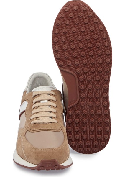 Bej Deri-Tekstil Erkek Sneaker - E24I1AY56849-B79 Bej