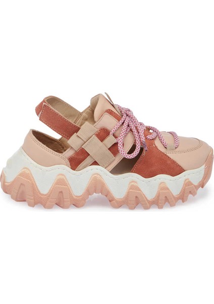 Pudra Deri Kadın Sneaker - K24I1AY67341-A67 Pudra