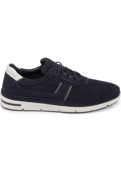Lacivert Nubuk Deri Erkek Sneaker - E24I1AY56694-C39 Lacivert