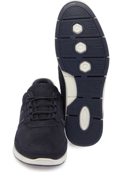 Lacivert Nubuk Deri Erkek Sneaker - E24I1AY56694-C39 Lacivert