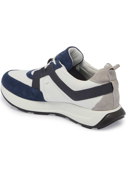 Lacivert Hakiki Deri Erkek Sneaker - E24I1AY56815-A31