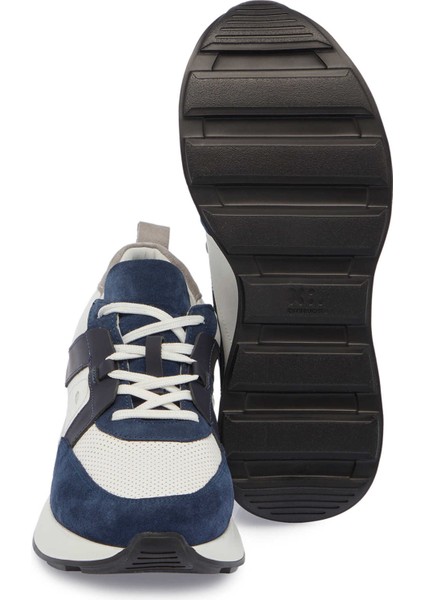 Lacivert Hakiki Deri Erkek Sneaker - E24I1AY56815-A31