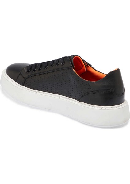 Siyah Deri Erkek Sneaker - E24I1AY56811-A43 Siyah