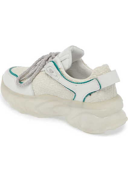 Beyaz Deri-Vegan Kadın Sneaker - K24I1AY67342-A26 Beyaz