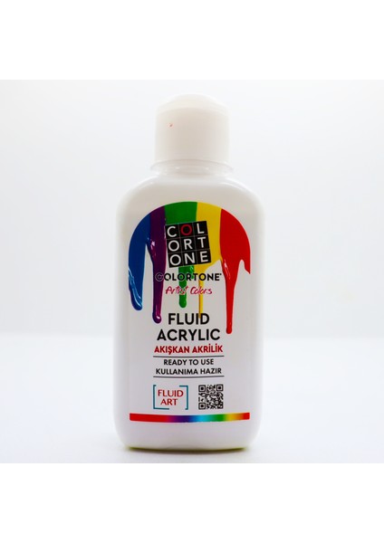 Sanat Boyaları Fluid Acrylic 150 ml (Titan Beyaz)