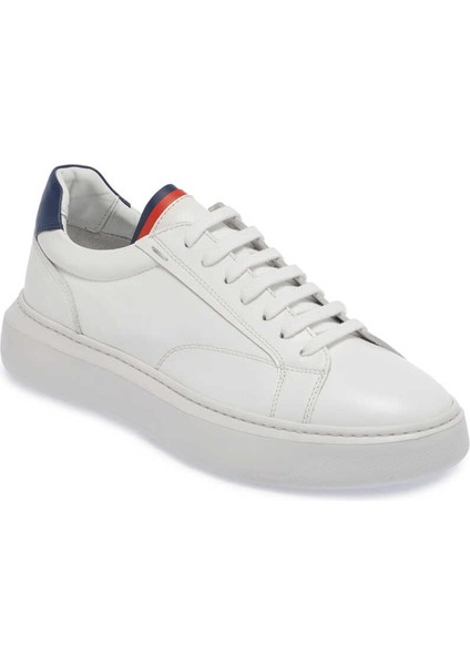 Beyaz Hakiki Deri Erkek Sneaker - E24I1AY56833-C73