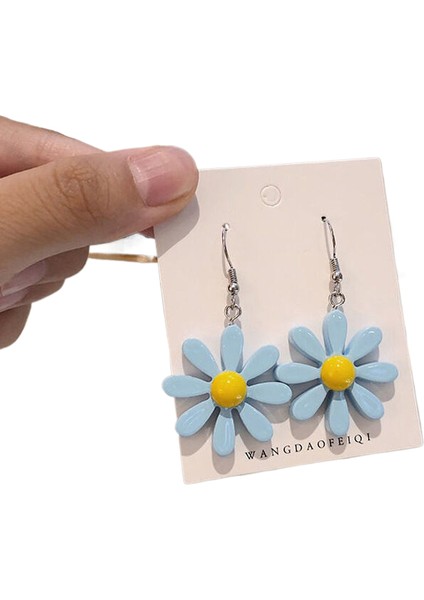 kore Tarzı Kamelya Tarzı Delinmemiş Küpe Inci Çiçek Dama Tahtası Elmas Küpe Kadınlar Için (Yurt Dışından)