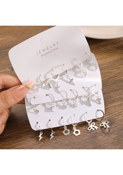 çok Satan Moda Avrupa ve Amerikan Tarzı Altın C-Şekilli Zincir Küpe Seti, Bayanlar Için Hafif Lüks ve Üst Düzey Küpeler (Yurt Dışından)