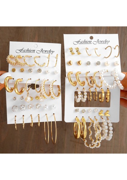 çok Satan Moda Avrupa ve Amerikan Tarzı Altın C-Şekilli Zincir Küpe Seti, Bayanlar Için Hafif Lüks ve Üst Düzey Küpeler (Yurt Dışından) fırsatları