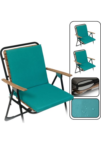 2'li sandalye minderi su ıtici kumaş 40 x 40 cm sünger sırtlıklı sandalye minderi bağcıklı turkuaz fiyatları