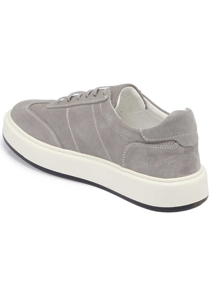 Gri Süet Deri Erkek Sneaker - E24I1Ay56805-K56 Gri
