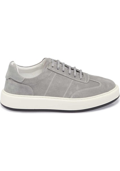 Gri Süet Deri Erkek Sneaker - E24I1Ay56805-K56 Gri