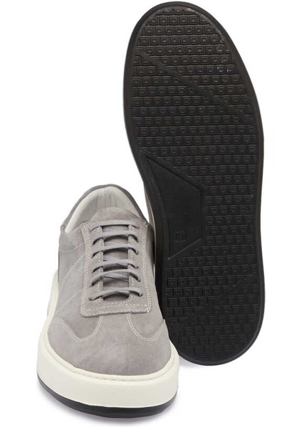 Gri Süet Deri Erkek Sneaker - E24I1Ay56805-K56 Gri