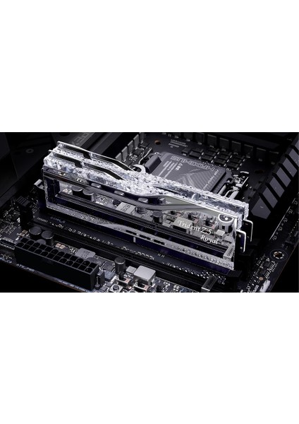Gskıll Trident Z5 Royal Silver Rgb DDR5-7600MHZ CL36 32GB (2X16GB) Dual (34-46-46-121) 1.40V