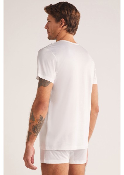 Elite Bisiklet yaka Pamuk Merserize Tshirt