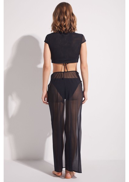 Rital Önü Burgulu Tül Crop fırsatları