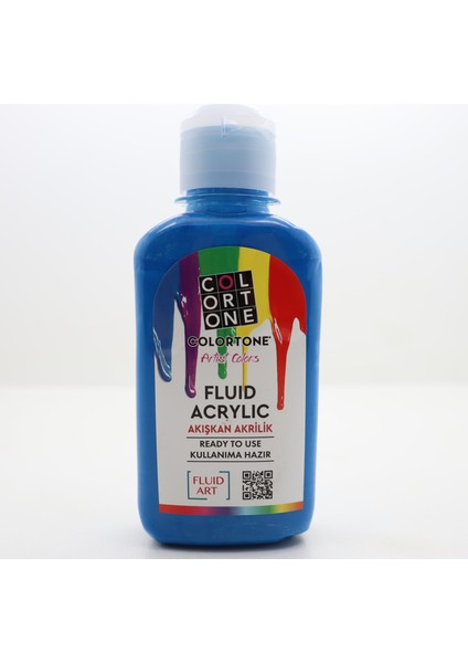 Sanat Boyaları Fluid Acrylic 150 ml (Mavi)