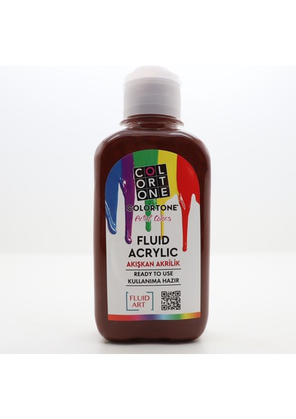 Sanat Boyaları Fluid Acrylic 150 ml (Kahverengi)