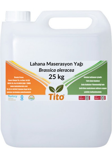 Lahana Maserasyon Yağı Brassica Oleracea 25 kg