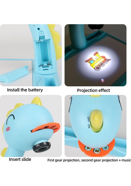 Çocuk LED Projektör Çizim Masası Oyuncak Boyama Seti Masa Eğitim Kurulu Öğrenme Araçları Çocuklar Için Oyuncaklar Boyama (Yurt Dışından)