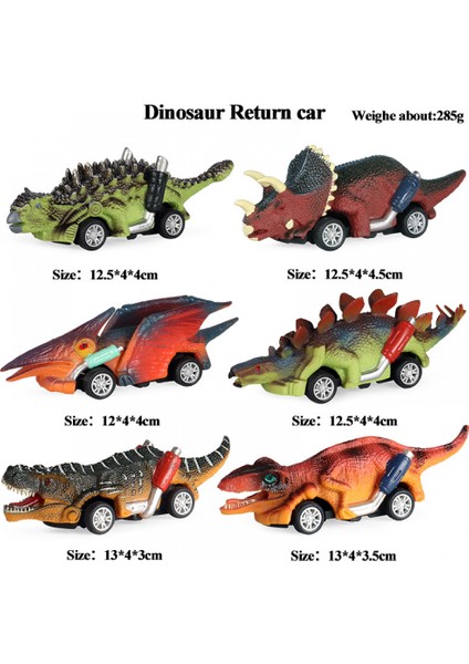 Çocuk Tyrannosaurus Rex, Triceratops Atalet Geri Tepmeli Araç, Düşmeye Dayanıklı 4WD Arazi Aracı, Simüle Dinozor Oyuncak Modeli, Kutulu (Yurt Dışından)