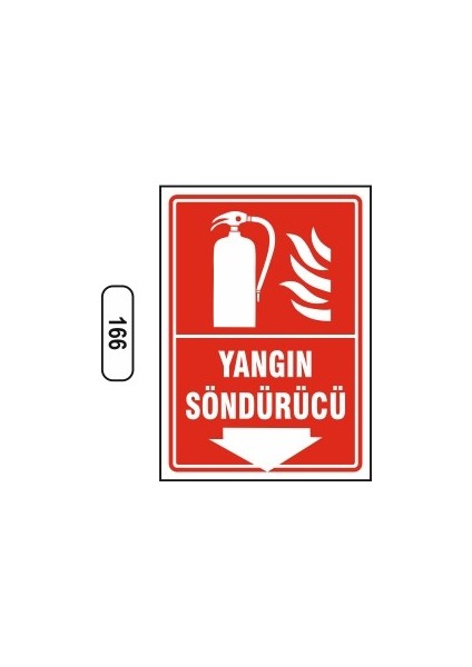 Yangın Söndürücü Uyarı Ikaz Levhası 25 x 35 cm