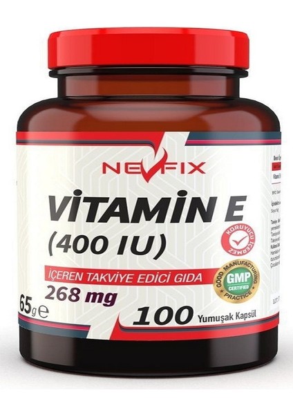 Vitamin E 100 Kapsül + Hap Kutusu