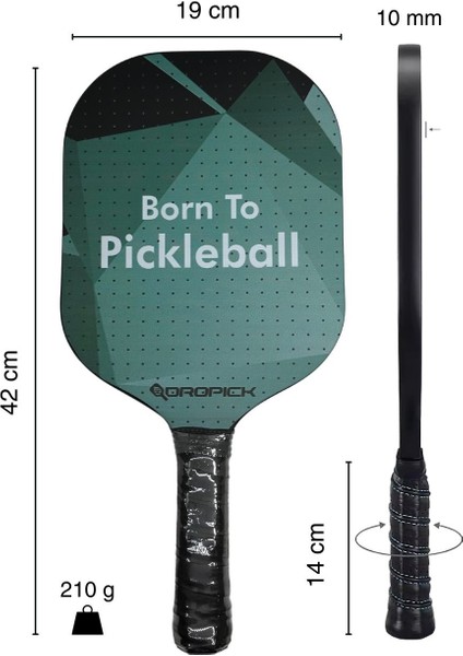 Born Elite Pro Serisi Fiberglass Çerçevesiz Pickleball Raketi