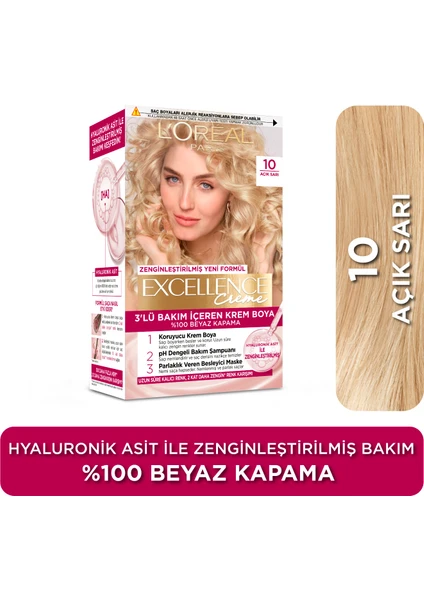 L'Oréal Paris Excellence Creme Saç Boyası - 10 Açık Sarı