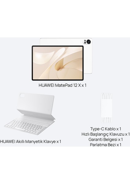 Matepad 12X 12.0" 8GB 256GB Beyaz + Klavye