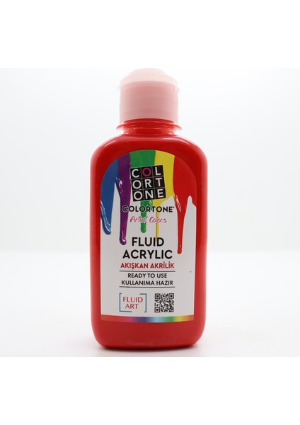 Sanat Boyaları Fluid Acrylic 150 ml (Kırmızı)