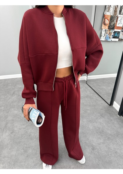 Çimalı Fermuar Detay Şardonlu Eşofman Takım modelleri