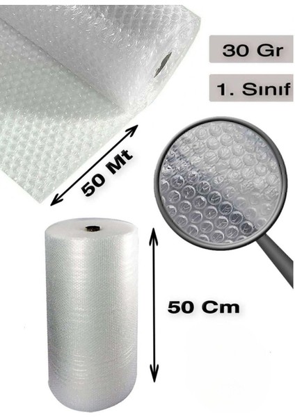 Balonlu Poşet Patpat 50 cm x 50 metre Havalı Naylon Pat Pat Ambalaj Pat Pat - 50 cm x 50 metre