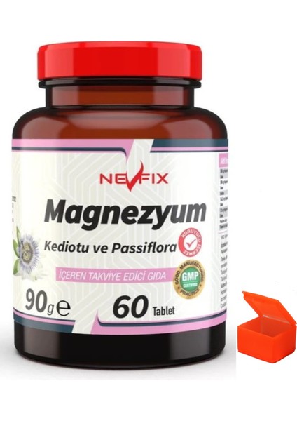 Magnesium Citrate Bisglisinat Malat Kedi Otu Pasiflora 60 Tablet + Hap Kutusu
