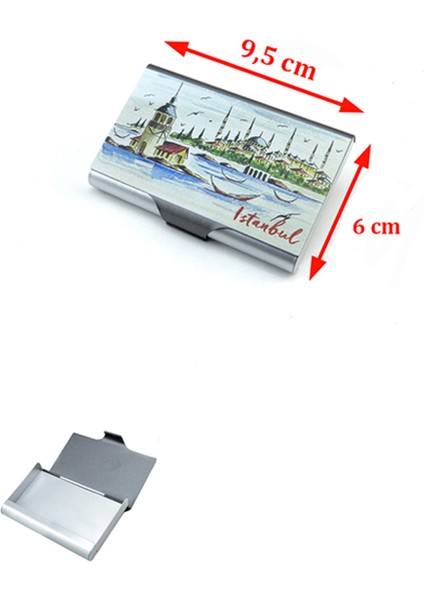 Kız Kulesi ve Cami Baskılı Kaliteli Alüminyum Kartvizitlik Kapaklı Pratik Kartlık (1 Adet) (Ebat: 9,5 cm x 6 cm x 1,2 Cm) fırsatları