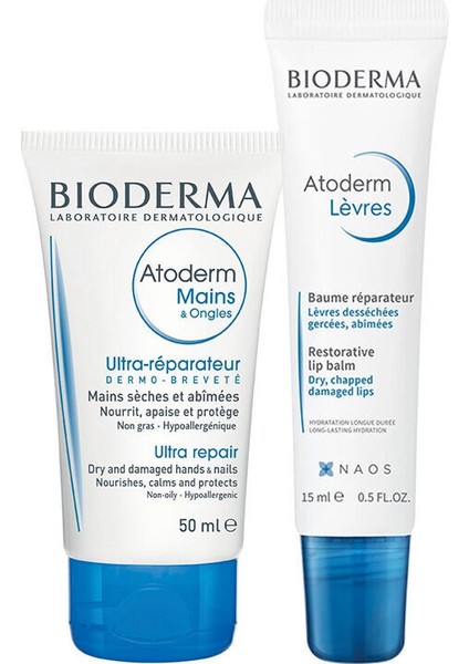 Atoderm Hand Cream 50 ml + Atoderm Lip Balm 15 ml Set