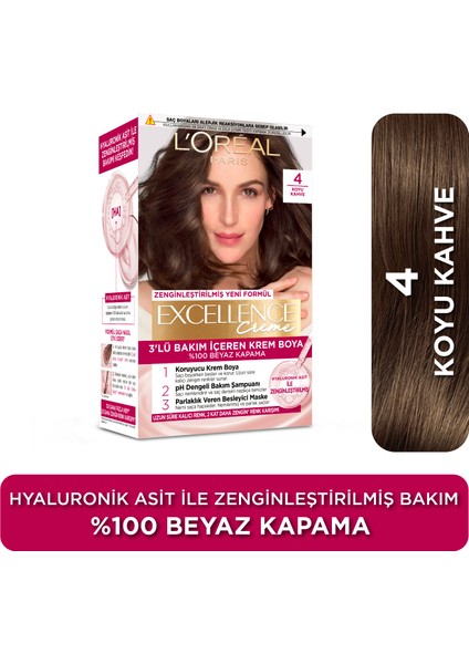 L'Oréal Paris Excellence Creme Saç Boyası - 4 Kahve