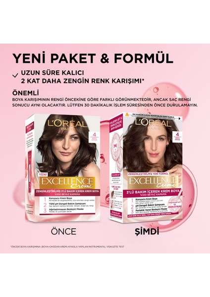 L'Oréal Paris Excellence Creme Saç Boyası - 4 Kahve