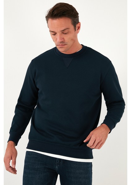 Pamuklu Regular Fit Bisiklet Yaka Sweat Erkek Sweat 5905453