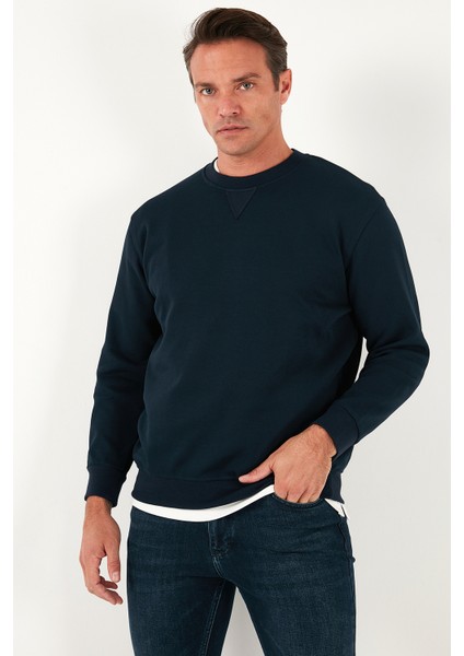 Pamuklu Regular Fit Bisiklet Yaka Sweat Erkek Sweat 5905453